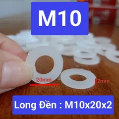 [combo 100 cái ] long đền nhựa M10x20x2, vòng đệm nhựa cách điện