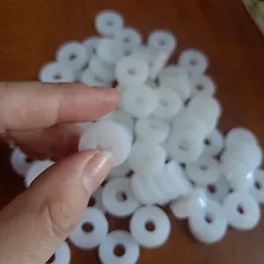 Long đen nhựa trắng cách điện M6x20x5,bulong nhựa trắng ,vòng đệm nhựa trắng cách điện