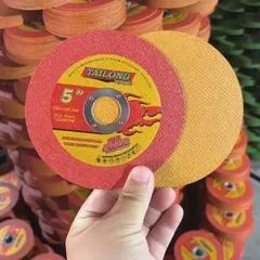 Đá cắt TAILONG 2 mặt đỏ vàng 107x1.2x16mm cho máy cắt kim loại