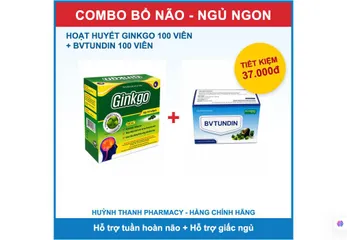 Combo Bổ Não Ngủ Ngon: Hoạt Huyết Ginkgo 100 Viên + BVTUNDIN