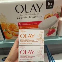 XÀ BÔNG TẮM DƯỠNG ẨM OLAY ESSENTIAL BOTANICALS MỸ HỘP 16 BÁNH