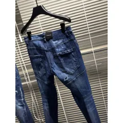 quần Jean DSQ khóa lệch , đính tang bạc số 2 - dáng Biker loại 1 - ních mới mong ae ủng hộ nha