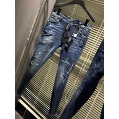 quần Jean DSQ khóa lệch , đính tang bạc số 2 - dáng Biker loại 1 - ních mới mong ae ủng hộ nha