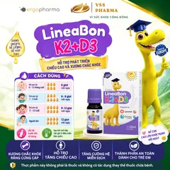 Vitamin D3 K2 LineaBon 10ml  hỗ trợ hấp thu canxi cho trẻ