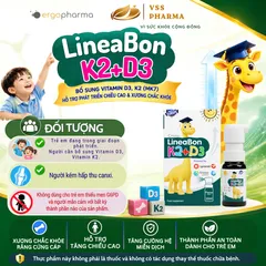 LineaBon Vitamin D3K2 Dạng Xịt Bổ Sung D3, K2 - 10ml