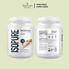 Bột Whey Protein Isopure 100% Whey Isolate 25g Protein 14 Khẩu Phần Zero Carb Low Carb Hỗ Trợ Phát Triển Và Phục Hồi Cơ