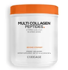 Bột Collagen Codeage Multi Collagen Peptides 567g - Hỗ Trợ Trẻ Hóa Da, Tăng Đàn Hồi, Giảm Nếp Nhăn, Xuất Xứ Mỹ