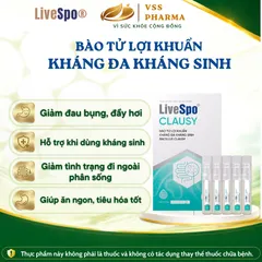 Men vi sinh 2 tỷ lợi khuẩn LiveSpo Clausy chính hãng 10 ống 896756