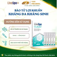 Men vi sinh 2 tỷ lợi khuẩn LiveSpo Clausy chính hãng 10 ống 896756