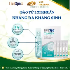 Men vi sinh 2 tỷ lợi khuẩn LiveSpo Clausy chính hãng 10 ống 896756