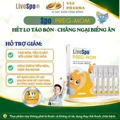 Bào tử lợi khuẩn cho mẹ và bé hếtt lo táo bón - biếng ăn LiveSpo PREG-MOM (20 ống x 5ml) 896825