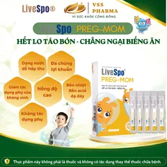 Bào tử lợi khuẩn cho mẹ và bé hếtt lo táo bón - biếng ăn LiveSpo PREG-MOM (20 ống x 5ml) 896825