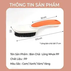Bàn Chải Đánh Giày Lông Nhựa PP Mềm Mại, Bàn Chải Đa Năng Cầm Tay Thoải Mái Tiện Lợi Nhiều Màu
