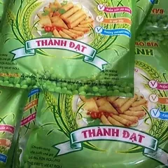 Bánh tráng bò bía đậu xanh thành đạt - 10 gói Bánh đa nem cuốn chả giò giòn xốp