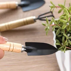 BỘ DỤNG CỤ LÀM VƯỜN MINI  3 MÓN CÁN GỖ CHO ĐẤT TRÔNG CÂY