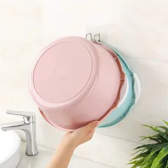 Móc treo thau chậu nhà tắm dán tường, móc dán inox miếng dán siêu dính