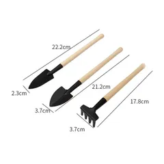 Bộ dụng cụ làm vườn 3 món xẻng làm vườn, cào xới đất trong chậu cây kích thước lớn nhất