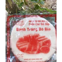 125 Lá bánh tráng bò bía cuốn chả giò xốp size 20cm - Bánh đa nem bò bía( 5 gói)