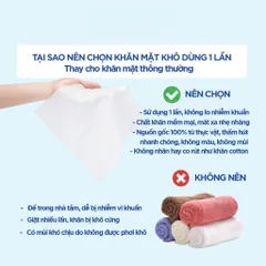 Khăn lau mặt dùng 1 lần spa Likado Cuộn 50 khăn/ Gói rút 80 khăn/ Túi rút 240 tờ kích thước (20x20cm)