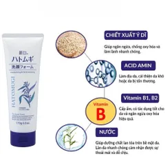 Sữa rửa mặt ý dĩ Hatomugi Naturie Nhật Bản chính hãng - Tuýp 130g, 170g