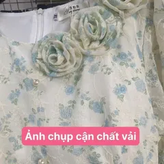 Váy công sở, váy đi tiệc hoa nhí cực xinh, chất đũi mềm mát không nhăn nhàu - May7254