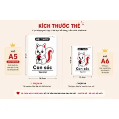 Thẻ Học Flashcard Cho Bé Song Ngữ Việt Anh - Combo 10 Thẻ học thông minh | Học Từ Vựng, Nhận Biết Thế Giới Quanh Bé