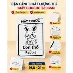 Flashcard Kích Thích Thị Giác A5 Cho Bé Sơ Sinh Đen Trắng 0-12 Tháng Thẻ Học Montessori Song Ngữ Việt Anh