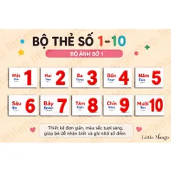 Combo 36 Thẻ Học Thông Minh Số Đếm 1-10 và 26 Chữ Cái Tiếng Anh A5 A6 A7 - Thẻ học Song Ngữ Việt Anh Cho Bé