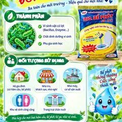 Men BIO Bể Phốt JIK JAK 200g – Xử Lý Hầm Cầu, Hỗ Trợ Khử Mùi, Phân Hủy Chất Hữu Cơ, Diệt Trứng Giun