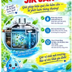 Men BIO Bể Phốt JIK JAK 200g – Xử Lý Hầm Cầu, Hỗ Trợ Khử Mùi, Phân Hủy Chất Hữu Cơ, Diệt Trứng Giun