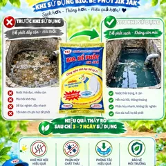 Men BIO Bể Phốt JIK JAK 200g – Xử Lý Hầm Cầu, Hỗ Trợ Khử Mùi, Phân Hủy Chất Hữu Cơ, Diệt Trứng Giun