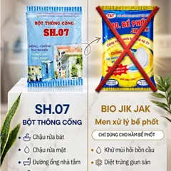 Men BIO Bể Phốt JIK JAK 200g – Xử Lý Hầm Cầu, Hỗ Trợ Khử Mùi, Phân Hủy Chất Hữu Cơ, Diệt Trứng Giun