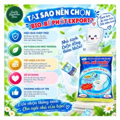 Men Bio Bể Phốt Export 250g – Công Nghệ Thế Kỷ 21 Phân Hủy Chất Thải, Khử Mùi Hôi, Hạn Chế Tắc Nghẽn Hầm Cầu, Nhà Vệ Sin