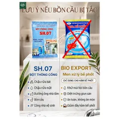 (Combo 10 Tặng 1) Men BIO Bể Phốt Export 250g – Công Nghệ Hỗ Trợ Nước Chảy Nhanh, Phòng Tắc Nghẽn, Khử Mùi Hôi,...Bồn Cầ