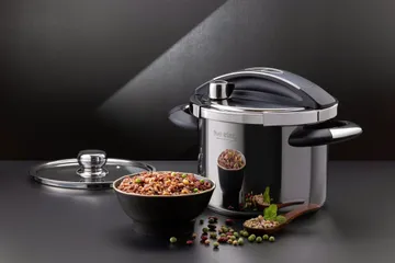 NỒI ÁP SUẤT 22cm NUTRIPRO COOKER 6 Lít/7Lít INOX 304 CAO CẤP FIVESTAR PLUS 3 ĐÁY DÙNG MỌI LOẠI BẾP