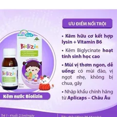 Kẽm hữu cơ Biolizin Aplicaps by clover 50ml 1 lọ