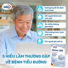 [CHÍNH HÃNG] Viên Uống Chrom 200 Hỗ Trợ Duy Trì Đường Huyết Ổn Định Đức (Hộp 60 Viên)