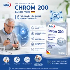 [CHÍNH HÃNG] Viên Uống Chrom 200 Hỗ Trợ Duy Trì Đường Huyết Ổn Định Đức (Hộp 60 Viên)