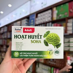 (Chính Hãng) Hoạt Huyết Soha hỗ trợ tiền đình, hoa mắt, chóng mặt, đau đầu hộp 30 viên
