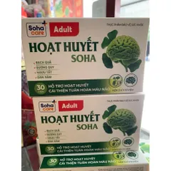 (Chính Hãng) Hoạt Huyết Soha hỗ trợ tiền đình, hoa mắt, chóng mặt, đau đầu hộp 30 viên