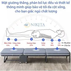 Giường gấp 3 khúc Nikita NKT-N390