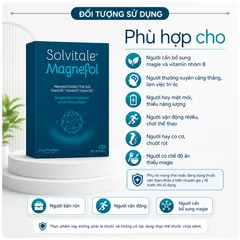 Viên uống bổ sung Magie hữu cơ Solvitale Magnefol Magie, Vitamin B, hỗ trợ giảm mệt mỏi căng thẳng