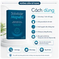 Viên uống bổ sung Magie hữu cơ Solvitale Magnefol Magie, Vitamin B, hỗ trợ giảm mệt mỏi căng thẳng