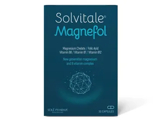 Viên uống bổ sung Magie hữu cơ Solvitale Magnefol Magie, Vitamin B, hỗ trợ giảm mệt mỏi căng thẳng