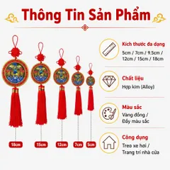 Tượng đồng tròn chạm nổi Trấn Sơn Hải Tứ Thần Thái Cự Bát Quái Treo Tường Phong Thủy Đúc Đặc Biệt Cho Nhà Mới Khai