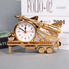 Đồng Hồ Báo Thức Hình Xe Tên Lửa Phong Cách Cổ Điển. Quà Tặng Sáng Tạo Để Bàn Học, Bàn Làm Việc, Phòng Ngủ...