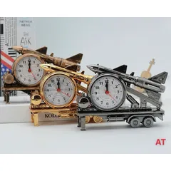 Đồng Hồ Báo Thức Hình Xe Tên Lửa Phong Cách Cổ Điển. Quà Tặng Sáng Tạo Để Bàn Học, Bàn Làm Việc, Phòng Ngủ...