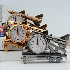Đồng Hồ Báo Thức Hình Xe Tên Lửa Phong Cách Cổ Điển. Quà Tặng Sáng Tạo Để Bàn Học, Bàn Làm Việc, Phòng Ngủ...