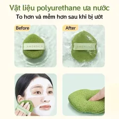 Sét 3  Bông mút rửa mặt bọt biển hình giọt nước làm sạch da mặt và rửa mặt chuyên sâu