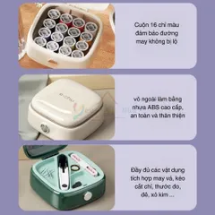 Hộp Kim Chỉ 40 Món Tiện Lợi Khâu Vá Quần Áo - Bộ Hộp Kim Chỉ May Vá Đa Năng